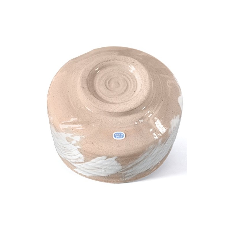 Original Japanese Matcha Bowl 500 ml, Handmade with Brush Design,