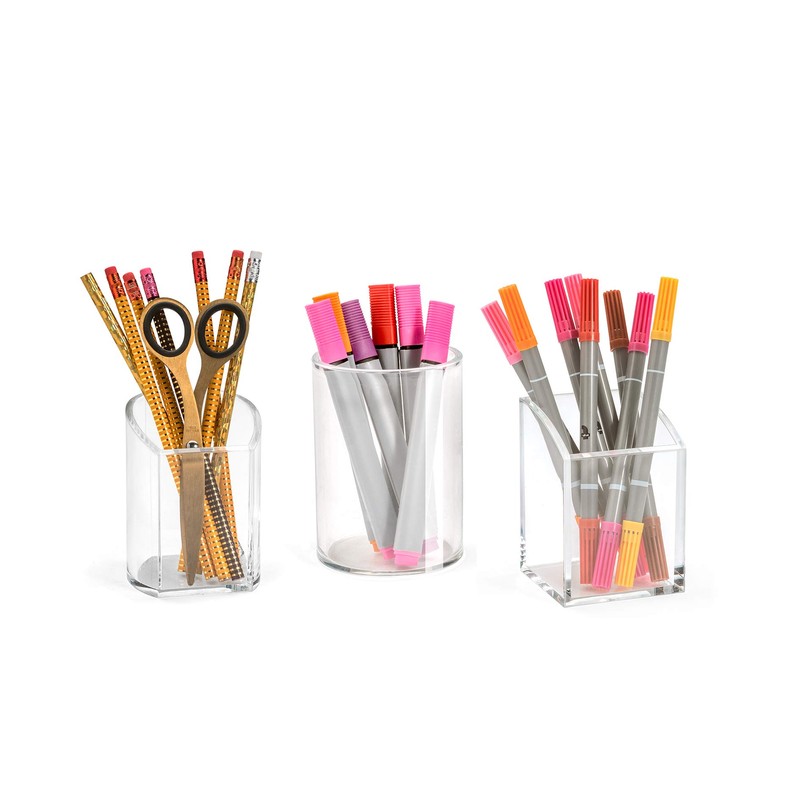 OSCO Clear Acrylic Round Pen Pot