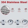 1/4-20 Serrated Flange Hex Nuts, 1/4" Hexagon Flange Nuts, 304