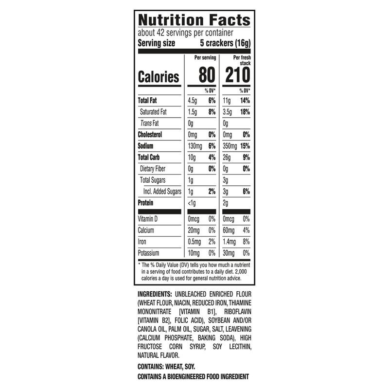 RITZ Fresh Stacks Original Crackers, Party Size, Travel Snacks, 23.7