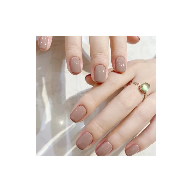 COSMOO- Esmalte de uñas café claro, 12 ml, elegante esmalte