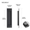 Ravinte 2 Pack Black Sliding Closet Door Handles Black Flush