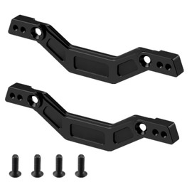BRKRC 2pcs Aluminum Alloy Front Rear Damper Plate Shock Tower for Arrma 1/18 Granite Grom 1/14 Mojave Grom Mega 380 1/16 Mojave Grom Upgrade Parts(Black)