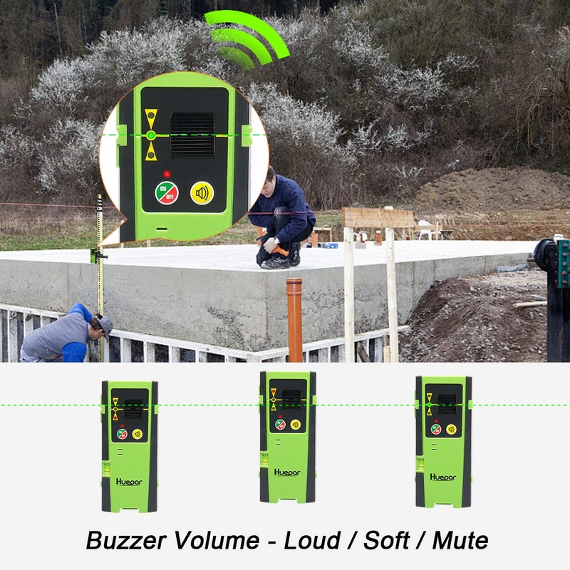 Huepar Laser Detector LR-6RG for Laser Level, Compatible with Huepar