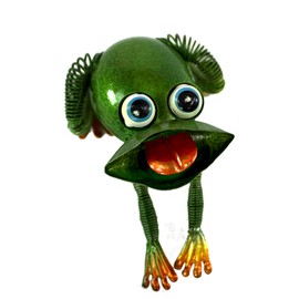 DARO DEKO Metal Figurine Sitting Frog 14 x 8 cm 1 Piece