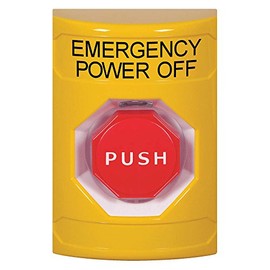 Emergency Power Off Push Button, Yellow