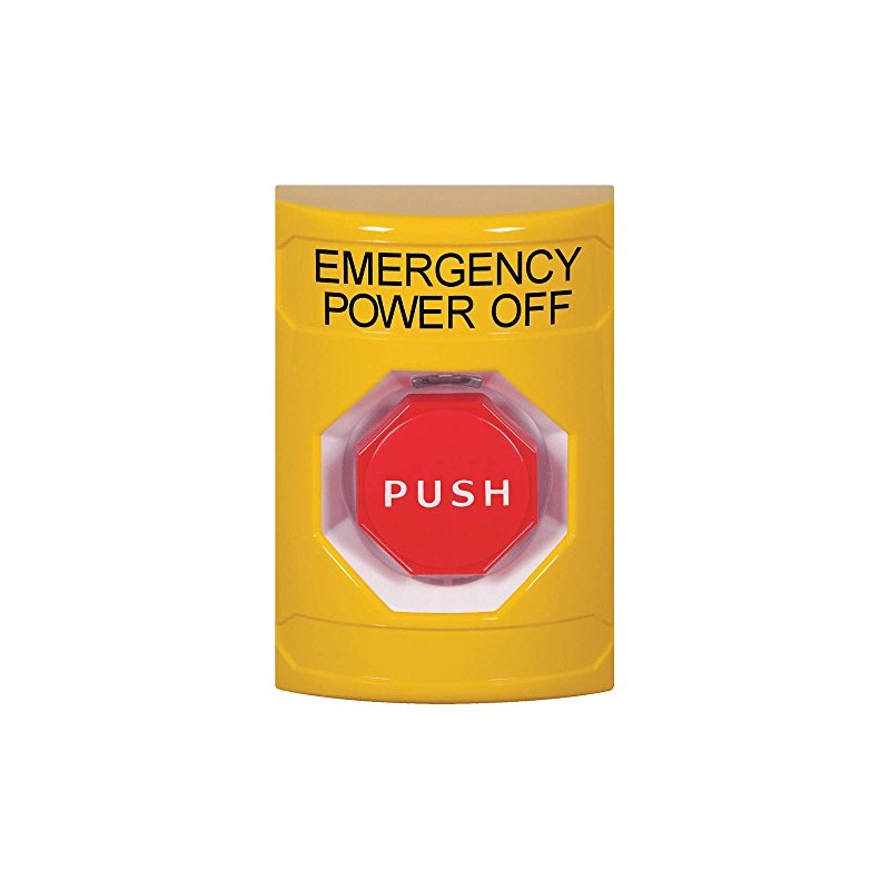 Emergency Power Off Push Button, Yellow