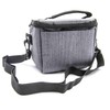 vhbw Polyester Photo Bag Grey Compatible with Nikon CoolPix L330,