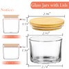 CONNOO 15 Pack 4 OZ Clear Glass Candle Jars with