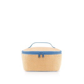 reisenthel Coolerbag S Pocket - Cool Bag with Outer Material Made from Recycled PET Bottles - Ideal for Lunch on the Go, Raffia Blue, S, Cool bag