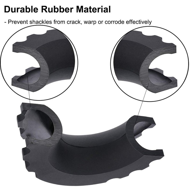 MuHize Black D-Ring Isolator Kit for 3/4" Shackles - 2
