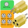 [4-in-1] 15 Amp Household AC Plug to 20 Amp T