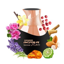 Al Haramain Detour Noir Intense for Unisex - Arabian Perfume for Women and Men - Oriental Woody Fragrance - Arabic Long Lasting Cologne - Eau de Parfum - 3.33 oz EDP Spray