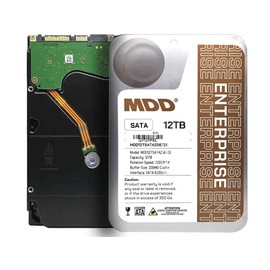 MDD (MDD12TSATA25672E) 12TB 7200 RPM 256MB Cache SATA 6.0Gb/s 3.5" Internal Enterprise Hard Drive - 5 Years Warranty (Renewed)