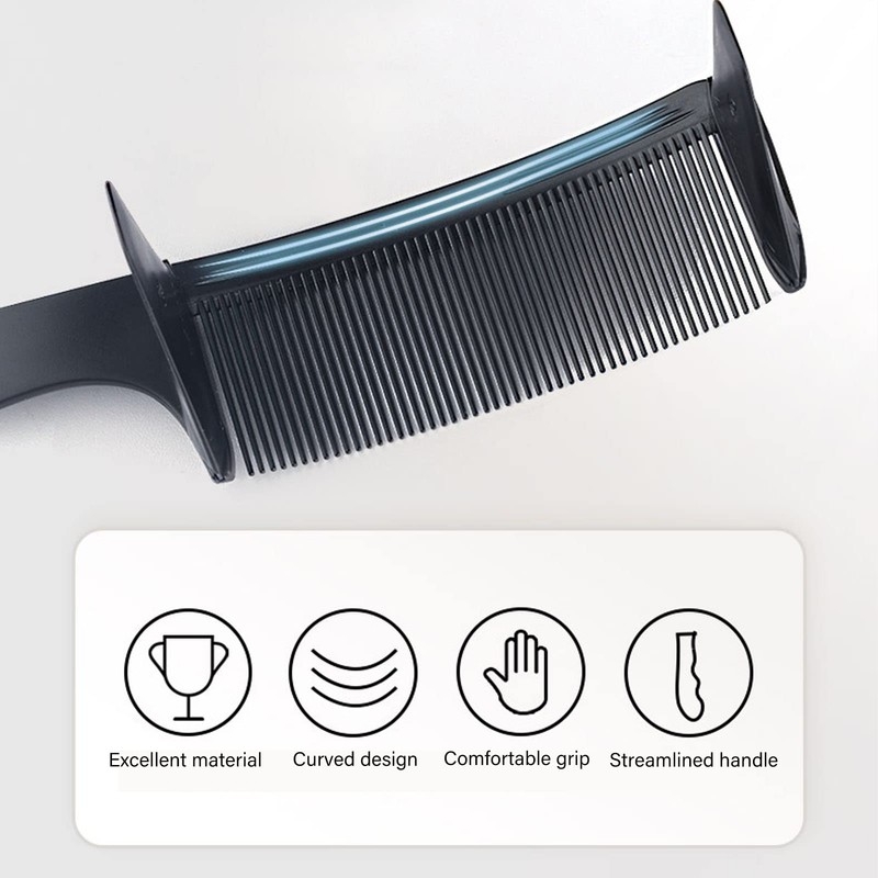 Curved Barber Clipper Comb, Professional Hair Cutting Comb with Flat