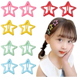 Star Hair Clips, Bangs Hair Clips, Colorful Hair Clips, Metal Hair Clips, Cute Hair Clips, Set of 10, Fix and Decorate Your Hair to Add a Fashion Feeling and Unique Charm
