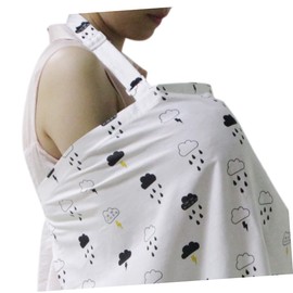 KOMBIUDA Mom-Breast Pads Breastfeeding Nursing Cover Nursing Cover Scarf for Stroller Car Seat Stretchy Shawl Protects from White
