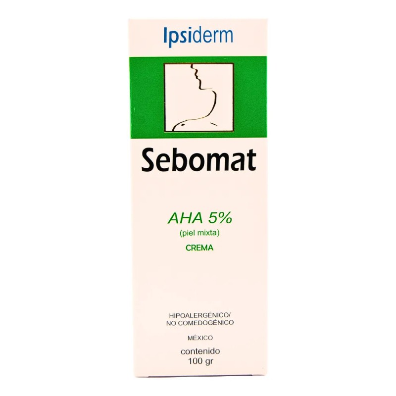 Crema Facial Sebomat AHA 5% Control Brillo Grasa Piel Mixta