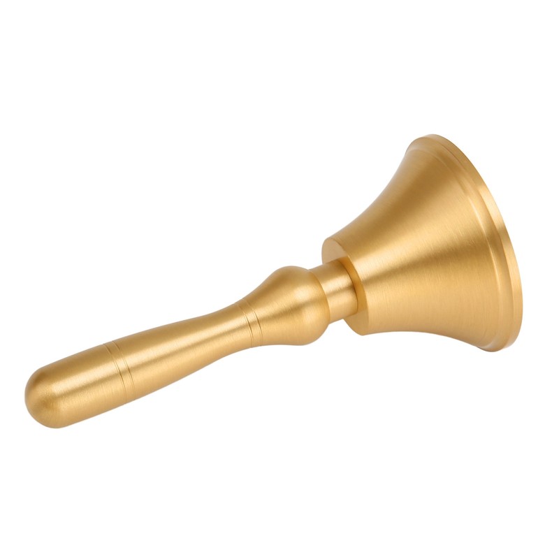 Hand Call Bell Easy Cleaning Portable Brass Material 13x6.5cm Decorative