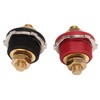 2PCS 3/8in Thru Panel Battery Terminal 250A Black Red Universal