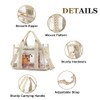 FAIME Clear Tote Bag for Women Stadium Approved,Woven Crossbody Handbag