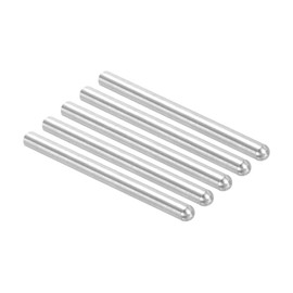PATIKIL 304 Stainless Steel Dowel Pins 6x80 mm (5/16" Dia), 5 Pcs Round Head Flat Chamfered End Metal Dowel Pins Bunk Bed Pegs for Support Shelves Furniture Device