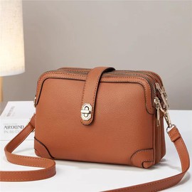 Xiaoyu Small Crossbody Bags for Women Fashion Cell Phone Purse Ladies Multiple Pockets Shoulder Handbags (Brown)