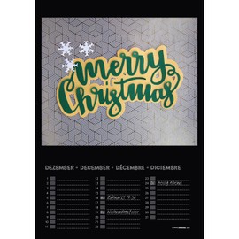 Folia 23601 Perpetual Calendar with A4 spiral notebook – black