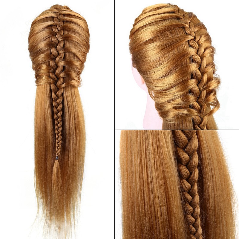 40% Real Human Hair Mannequin Head Hairdresser Training Head Cosmetology