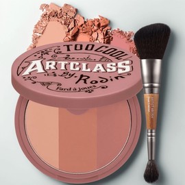 Anjumain Too Cool for School Art Class By Rodin Blusher + Dual Contour Brush, De Rosé, 1 piece / 투쿨포스쿨 아트클래스 바이로댕 블러셔 + 듀얼 컨투어 브러쉬, 드 로제, 1개