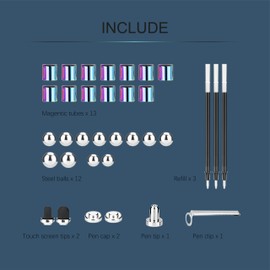 1666 Cool Magnetic Pen,Fidget Pen,Stimulates Creativity and Imagination Multifunctional deformable Magnet Writing Pen,Best Gift for 8 Years and up, Novelty Toy Gift for Kids or Friends