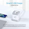 Power Strip with USB, FDTEK Flat Plug Extension Cord with