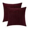 Jeneoo Burgundy Decorative Throw Pillow Covers Soft Chenille Comfy Square