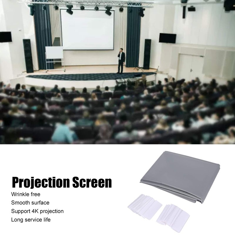 Projection Screen 120in 4K Wrinkle Free Foldable Clear Bright Fadeproof