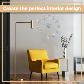 Retoo Wall Clock 3D DIY Mute Decor Gift Home Office Home Restaurant Office Hotel Wall Clocks on a Living Room Wall Clock Wall Decoration