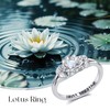Lotus Ring 925 Sterling Silver Lotus Natural Healing Moonstone Ring