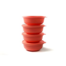 Tupperware Aloha 1L Salmon (4) Serving Bowl Salad Bowl