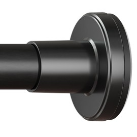 HYSEYY Heavy Duty Shower Curtain Rod,26-80inch Adjustable Tension Rod Black