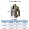 NITAGUT Men's Cardigans Long Sleeve Stand Collar Sweaters Button Down