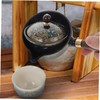 Ciieeo 1 Set Portable Ceramic Teapot Set with Side Handle