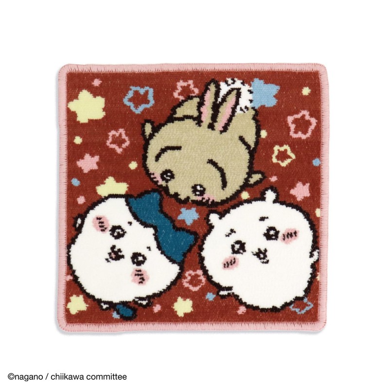 Chiikawa 41-5090250 Glitter Towel Handkerchief, Pink, Chenille, Packaged, Cute, Approx.