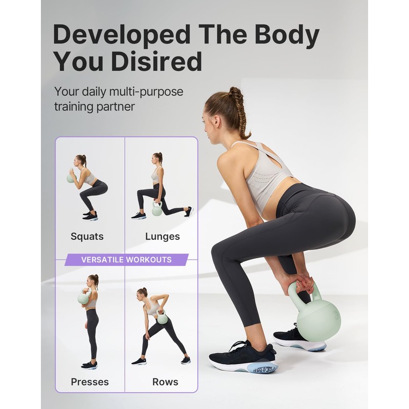 YOTTOY Soft Kettlebell,Kettlebell Anti-Slip Grip Weight for Home Workouts, Kettlebells