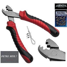 STMK Clamping sleeves set with sleeve pliers and approx. 100 Jenzi crimping sleeves 1.6 mm + free Petri Heil! Sticker