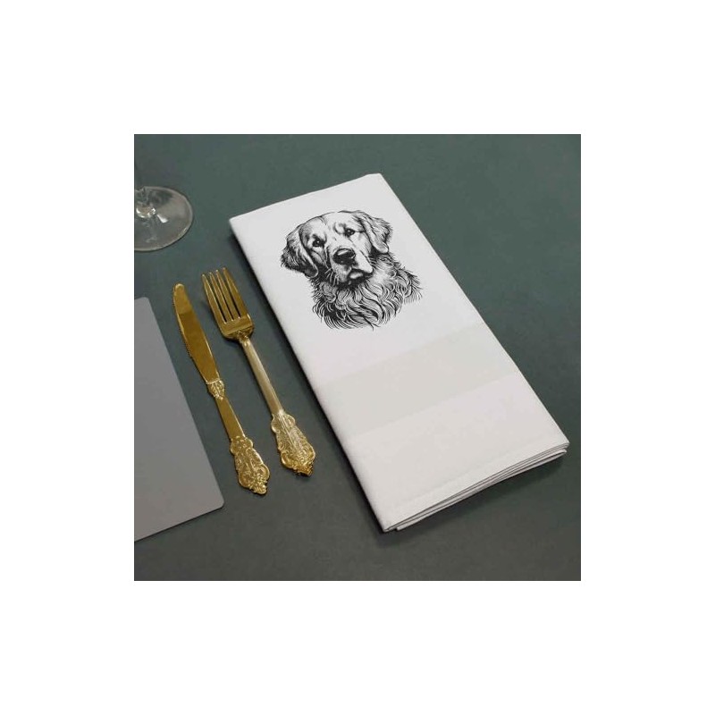 'Golden Retriever Dog' Cotton Napkin/Dinner Cloth (NK00039167)