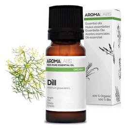 Aroma Labs Bio - Dill Essential Oil - 10mL - 100% Pure, Natural, Chemotyped and AB Certified - AROMA LABS (French Brand)
