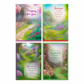 DaySpring - Praying for You - Pathways 4 Design Assortment with Scripture - 12 Boxed Cards and Envelopes, King James Version