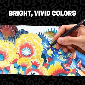 POSCA® Colored Pencils, Soft Core, 48 Count, Ultra-Smooth, Rich Pigment, Vibrant Colors for Blending, Shading & Layering, Adult Coloring & Drawing