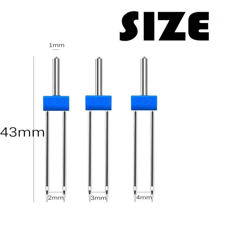 3 Pack Twin Needles for Household Sewing Machine, Stretch Machine