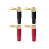 ALLVD Banana Plug L Shape 4pcs 24k Plated Audio Connector