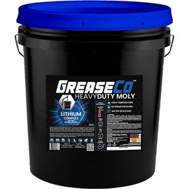 Moly Grease | 3% Molybdenum Disulfide | Fifth Wheel | 5th | Automotive | Tractor | Axle | Spline | CV Joint | Lithium EP Grease | High Temp | 35 LB Pail Bucket | Black Moly | NLGI 2 | HeavyDuty Moly